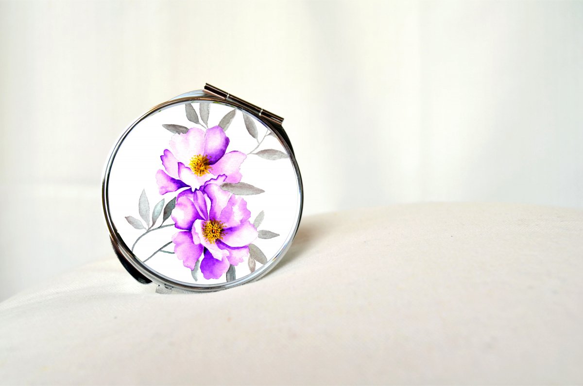 Zrcátko "Fialové květy"