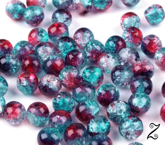 Praskané korálky, 6 mm (20ks)