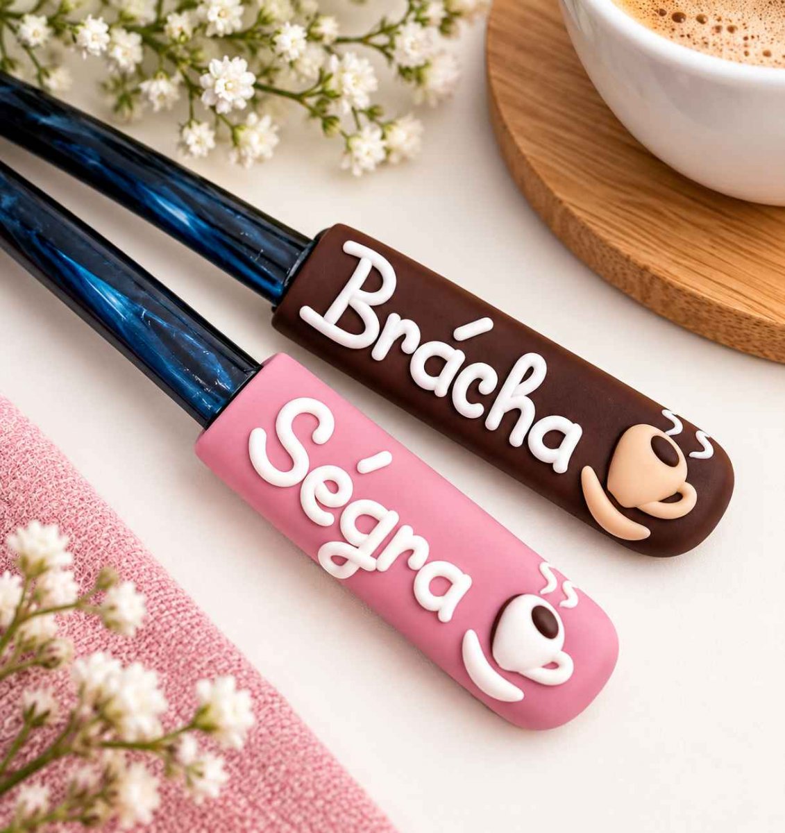 Lžičky brácha ,ségra kávové 18cm