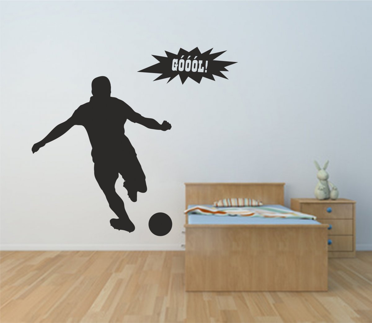 Fotbalista - samolepka na zeď (47 x 52 cm)
