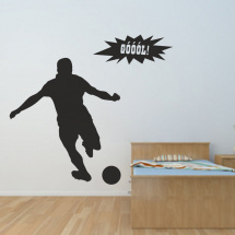 Fotbalista - samolepka na zeď (47 x 52 cm)