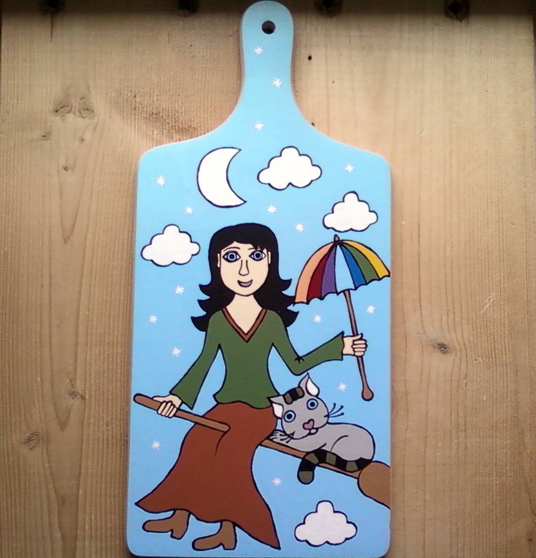 Obrázek na prkénku - Slečna Čarodějka.