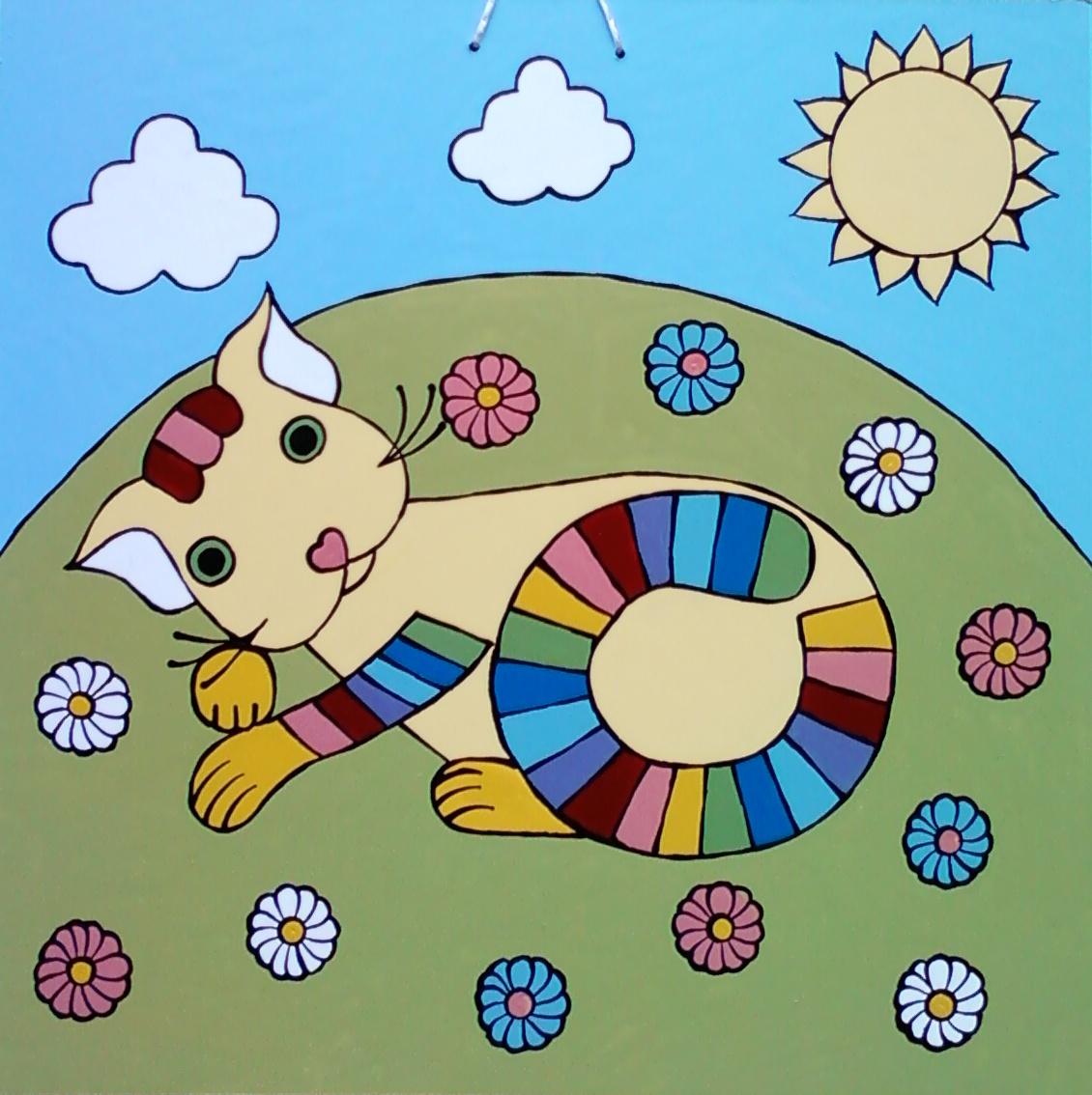 Obrázek - Kotě na louce.