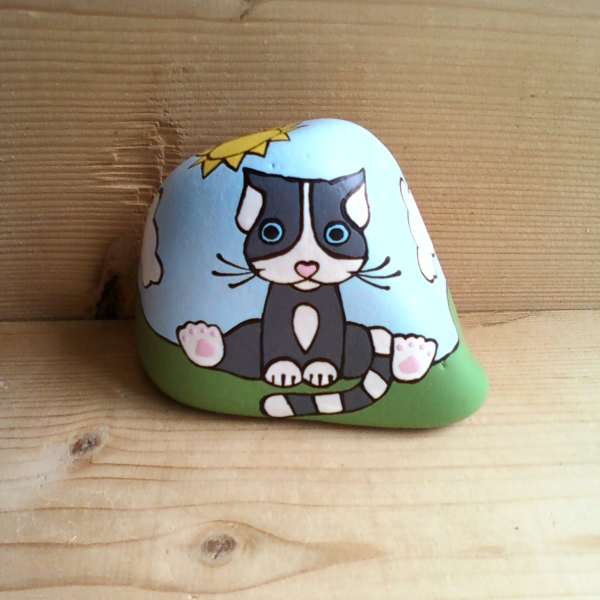 Těžítko oboustranné - Pejsek a kočička.