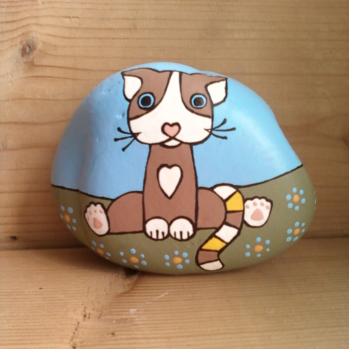 Těžítko - Sedící kočička.