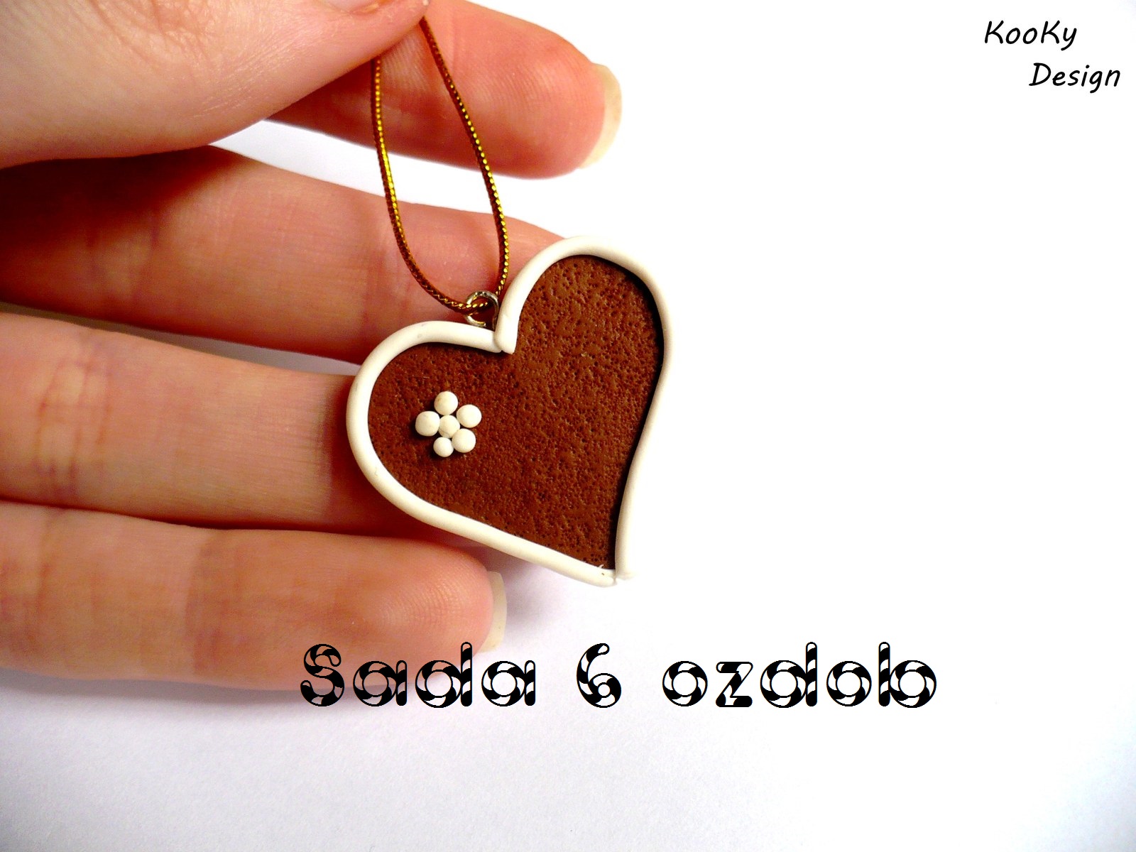 Vánoční ozdoby - perníčky - sada 6 ozdob