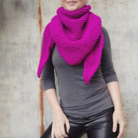 hřejivý šátek fuchsiový