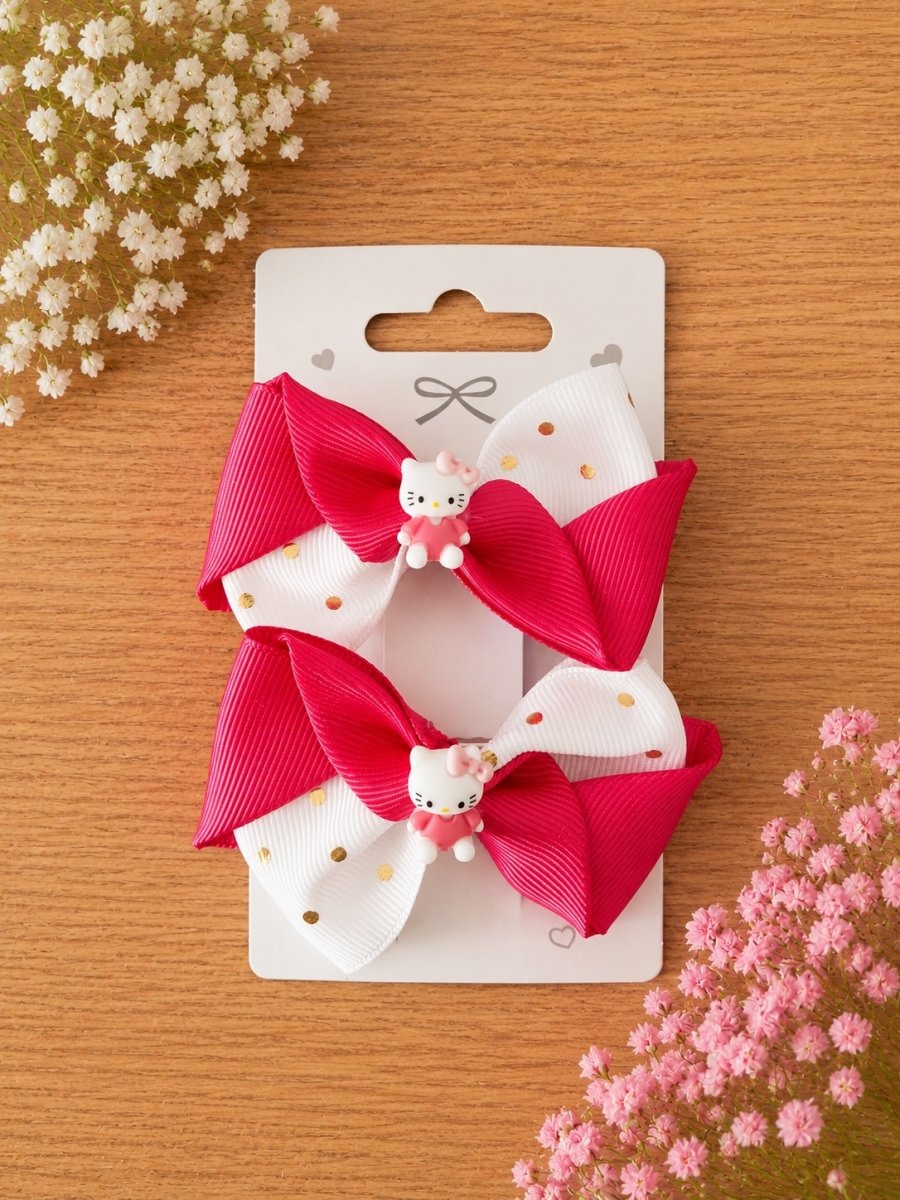 Fuchsiové mašličky s Hello Kitty