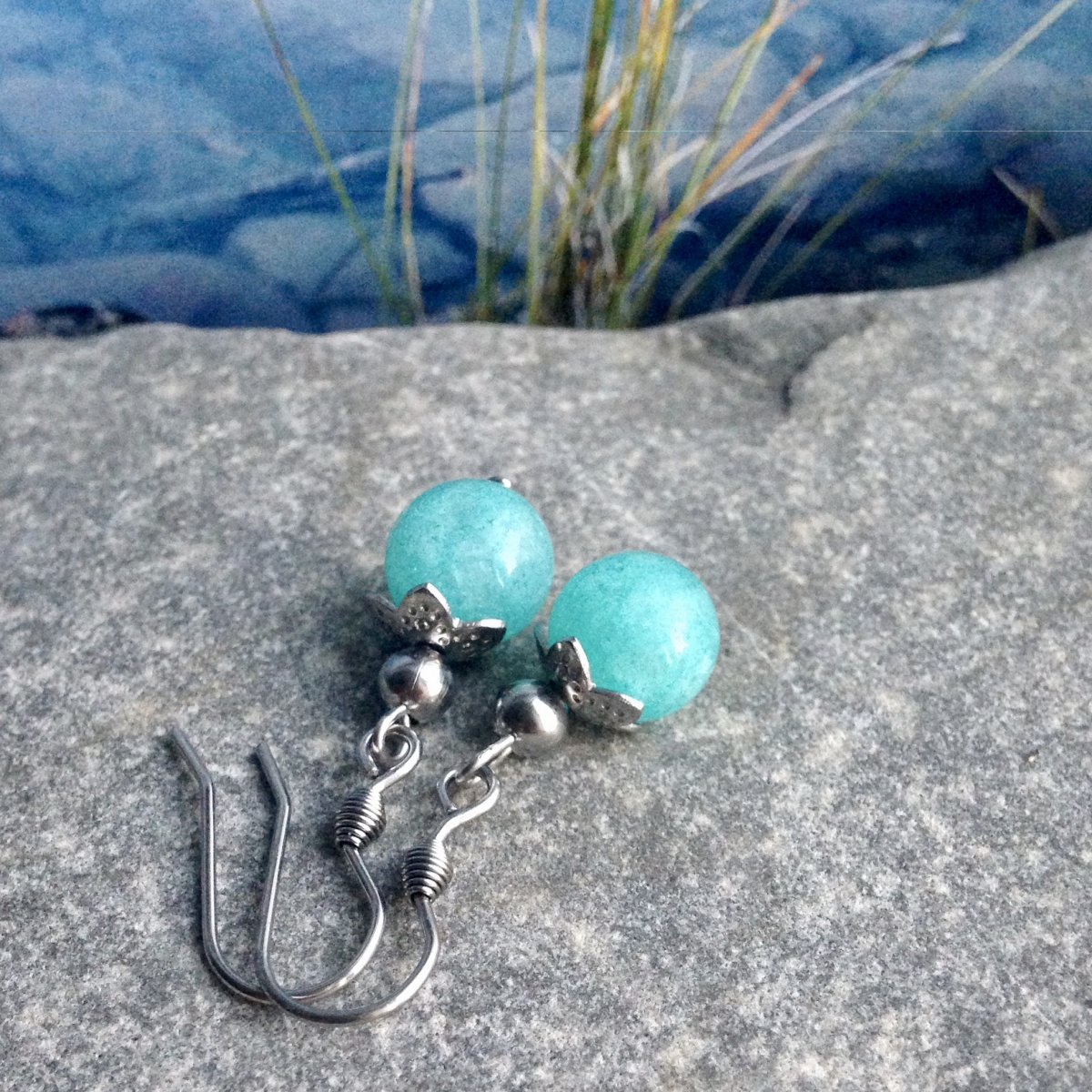 Náušnice s amazonitem