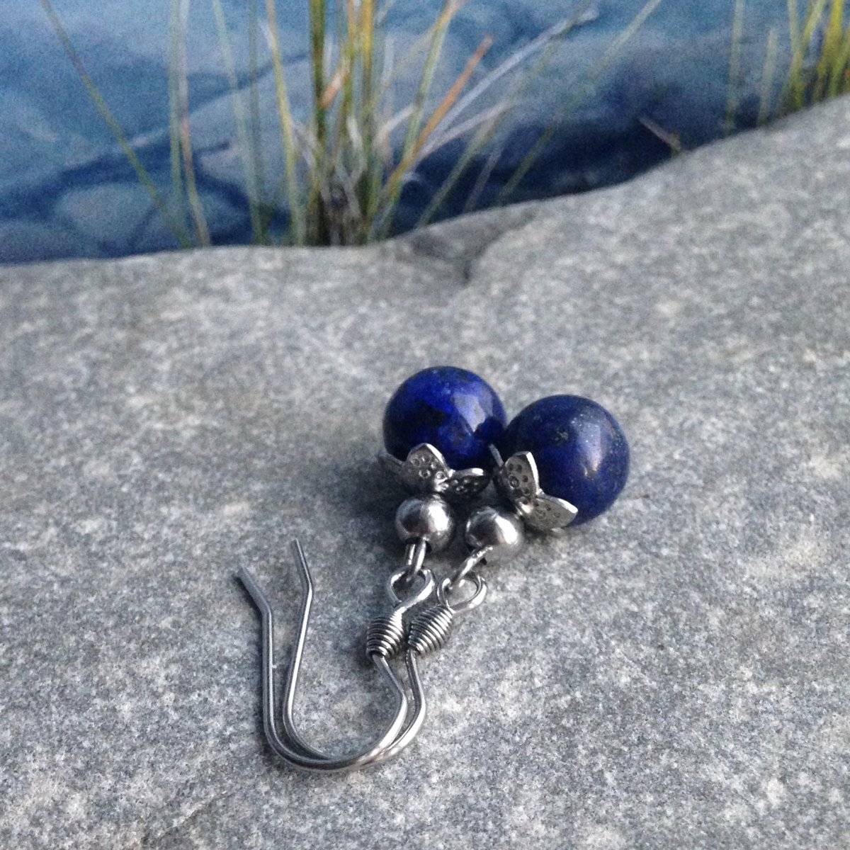 Náušnice s lapis lazuli