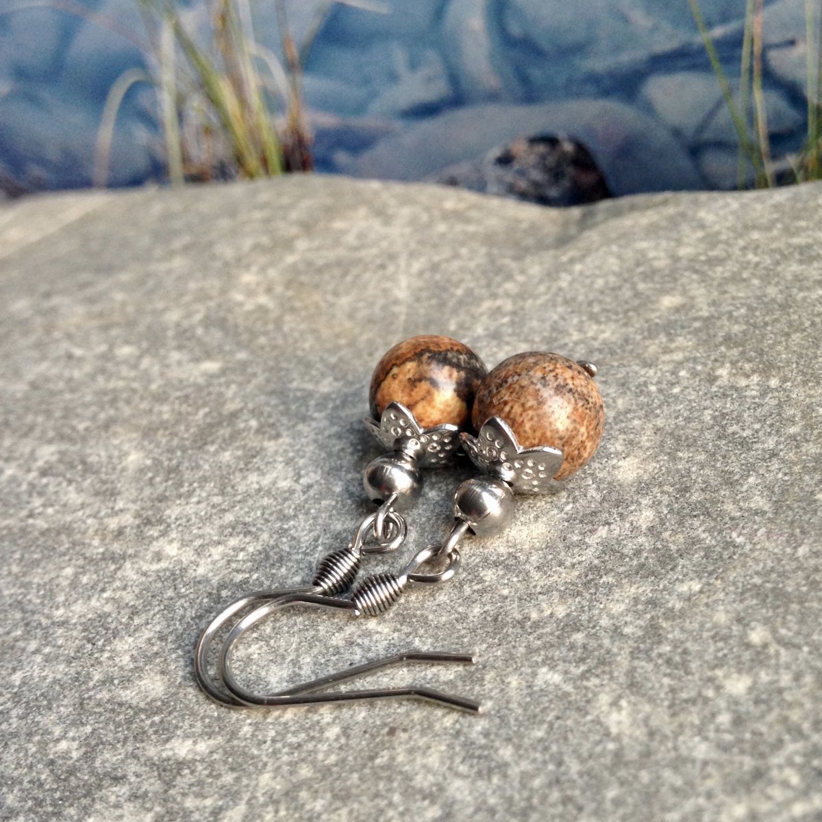 Náušnice s jaspisem