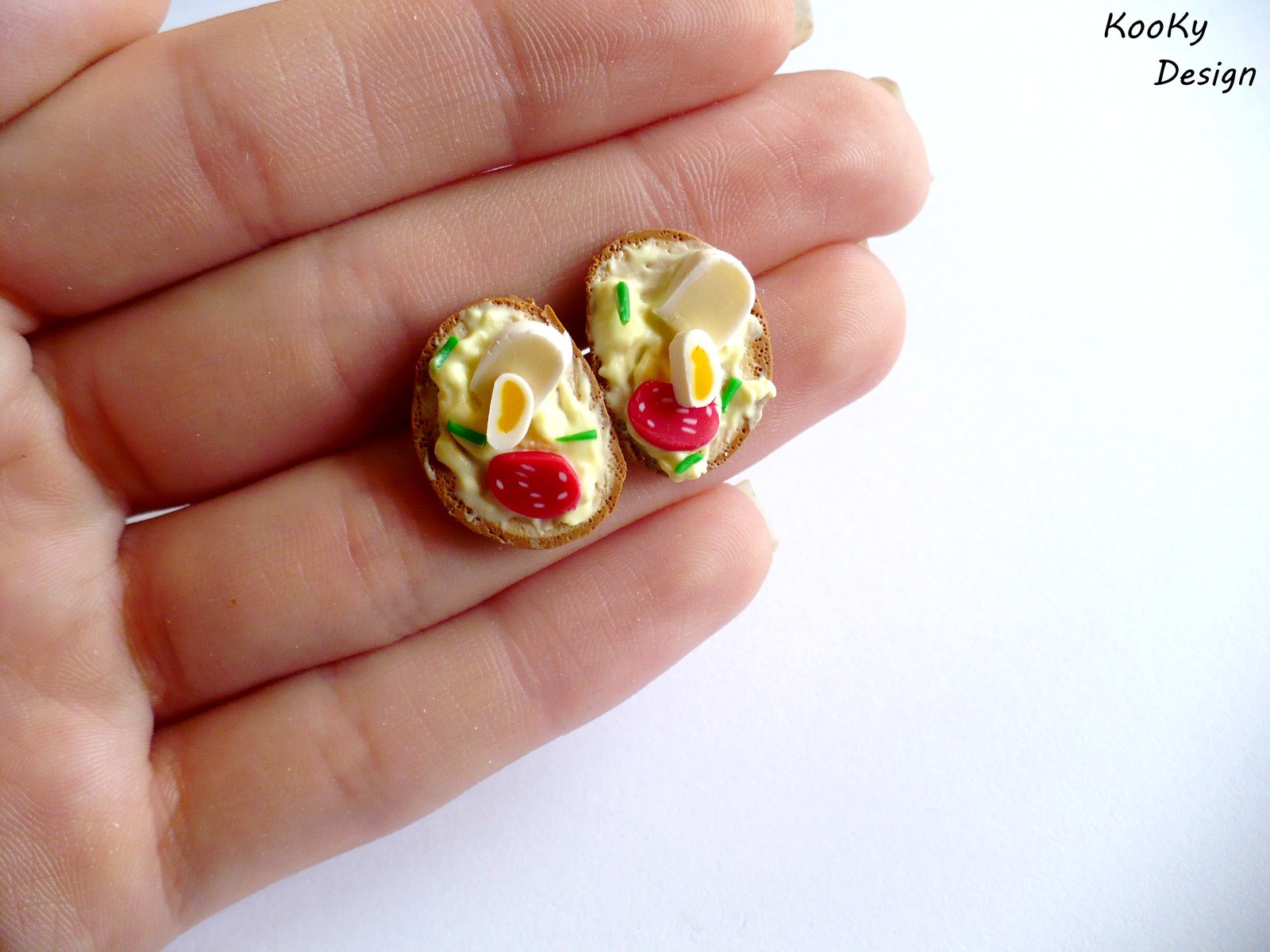 Pecičkové náušnice - chlebíčky