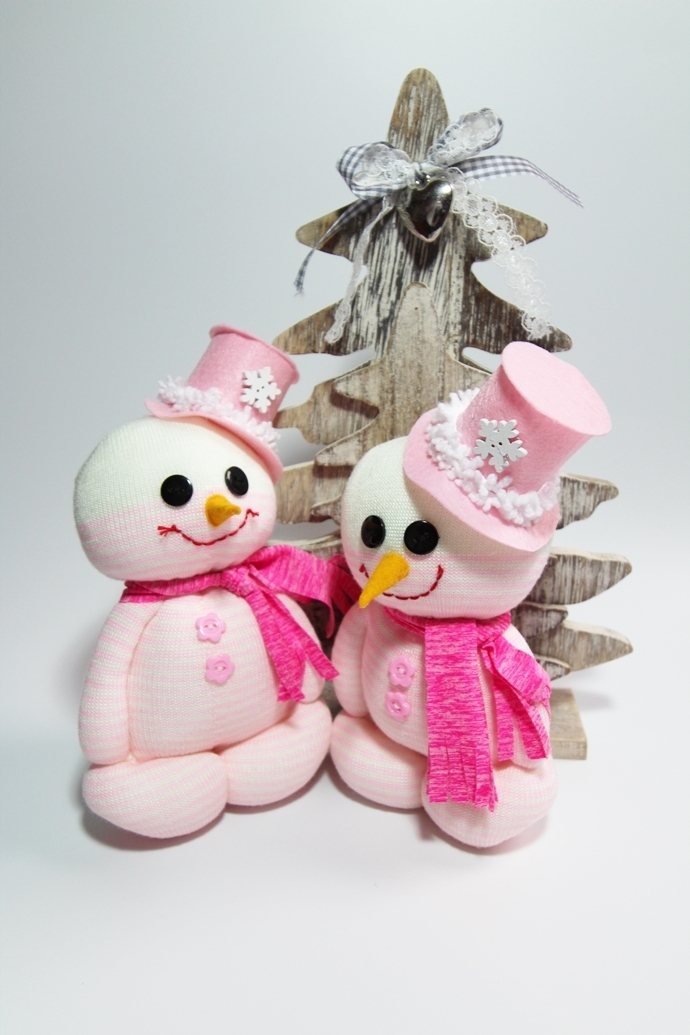 Sněhuláček pro radost v růžové. č.1389