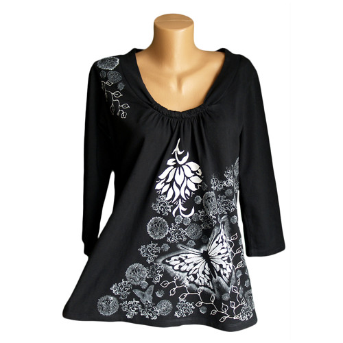 Dámská tunika černobílá