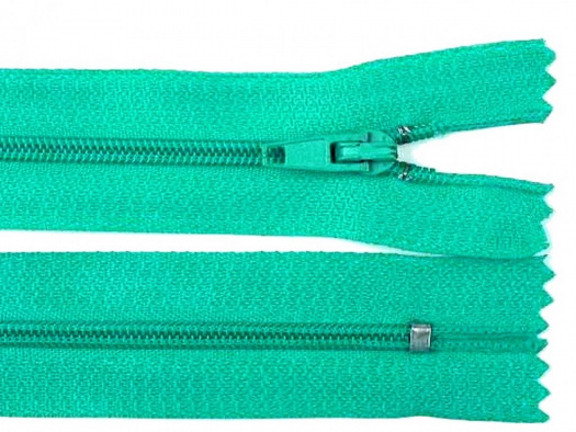 Spirálový zip zeleno-modrý 40 cm