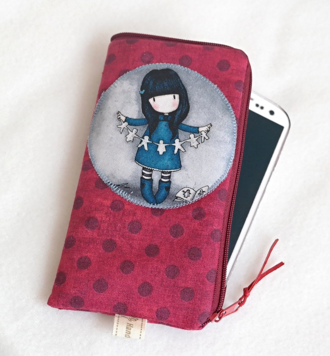 VÍNOVÝ PUNTÍK S PANENKOU GORJUSS  - obal na mobil