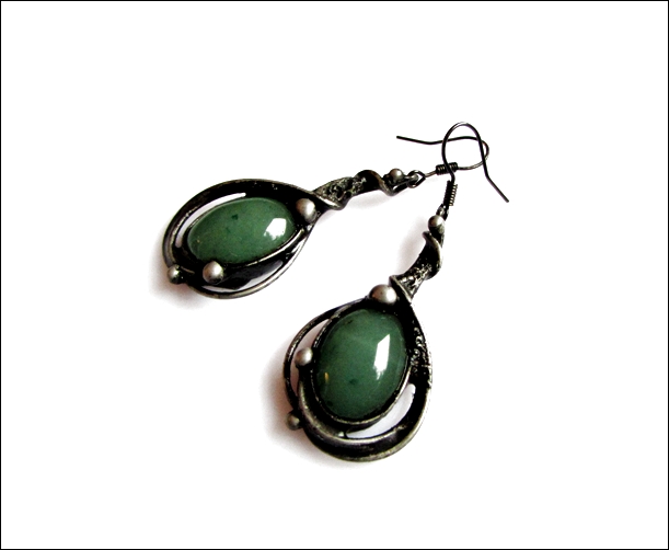 Náušnice - zelenkavé