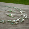 S trochou zelené - náhrdelník s náušnicemi