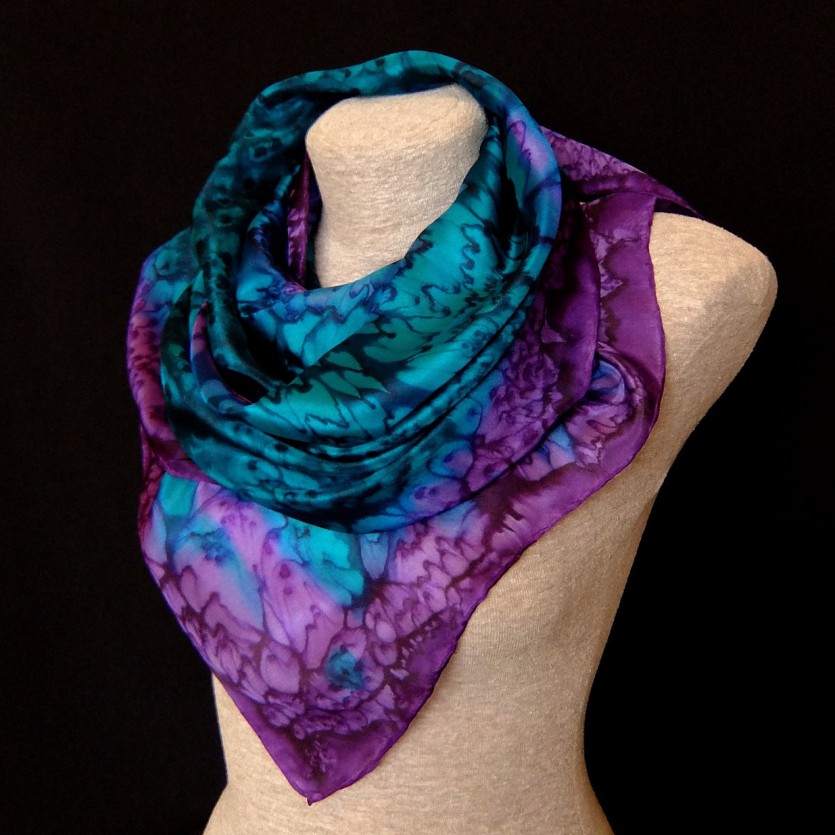 Hedvábná šála Moře