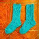 Ručně pletené ponožky s vlnou vel. 44-45