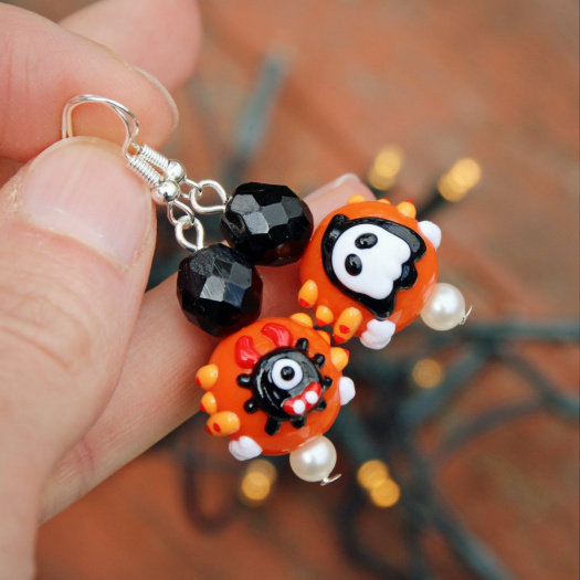 halloweenské náušnice