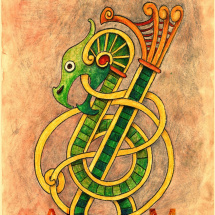 Keltská hudba - akvarel