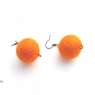 Náušnice plstěné oranžové