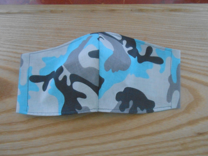 Rouška maskáčová tyrkysová (283/20)