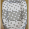 Komplet hnízdečko  pro miminko 5D šedobílé hvězdičky