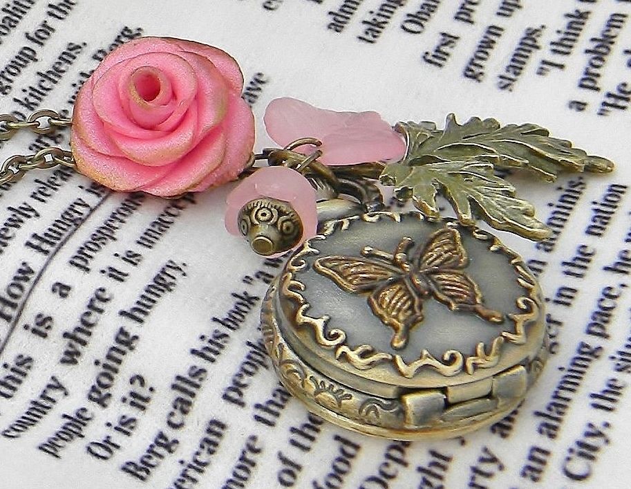 Kapesní hodinky Motýl  H782