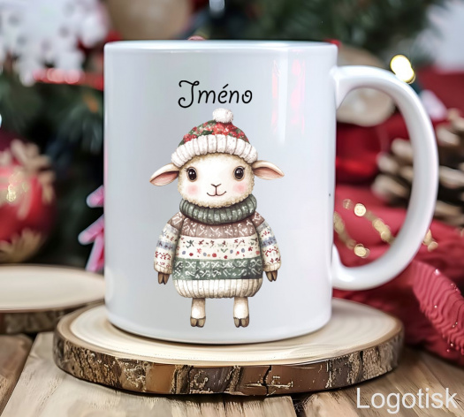 Vánoční hrnek BERÁNEK se jménem