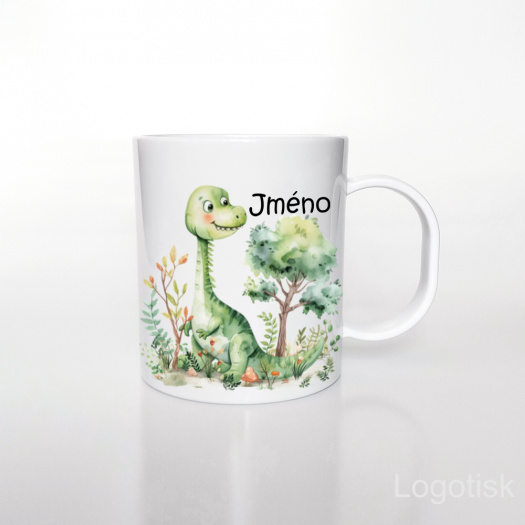 Plastový hrnníček potisk DINOSAUŘÍK se jménem