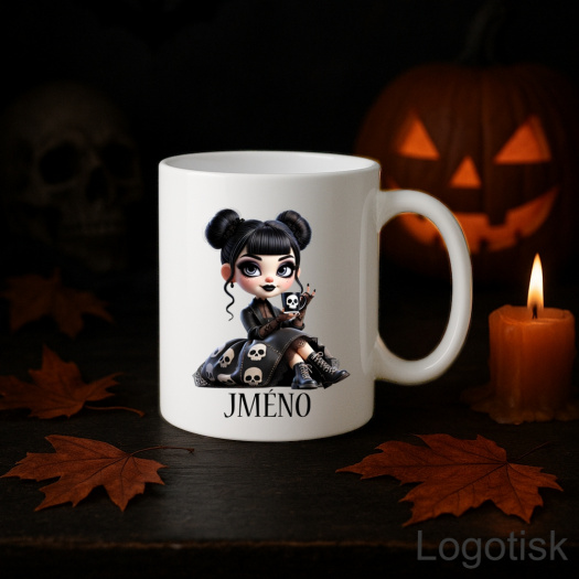 Hrnek s potiskem GOTHIC dívka se jménem