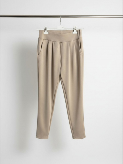 Dámské béžové "máslové" kalhoty