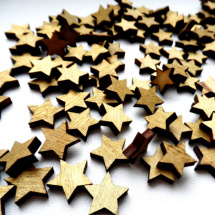Mini hvězdičky zlaté - vánoční dekorace - W035h