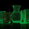 Fluorescenční svítící sklenice ZELENÁ