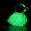Skleněný ptáček s fluorescenčním pigmentem ZELENÝ