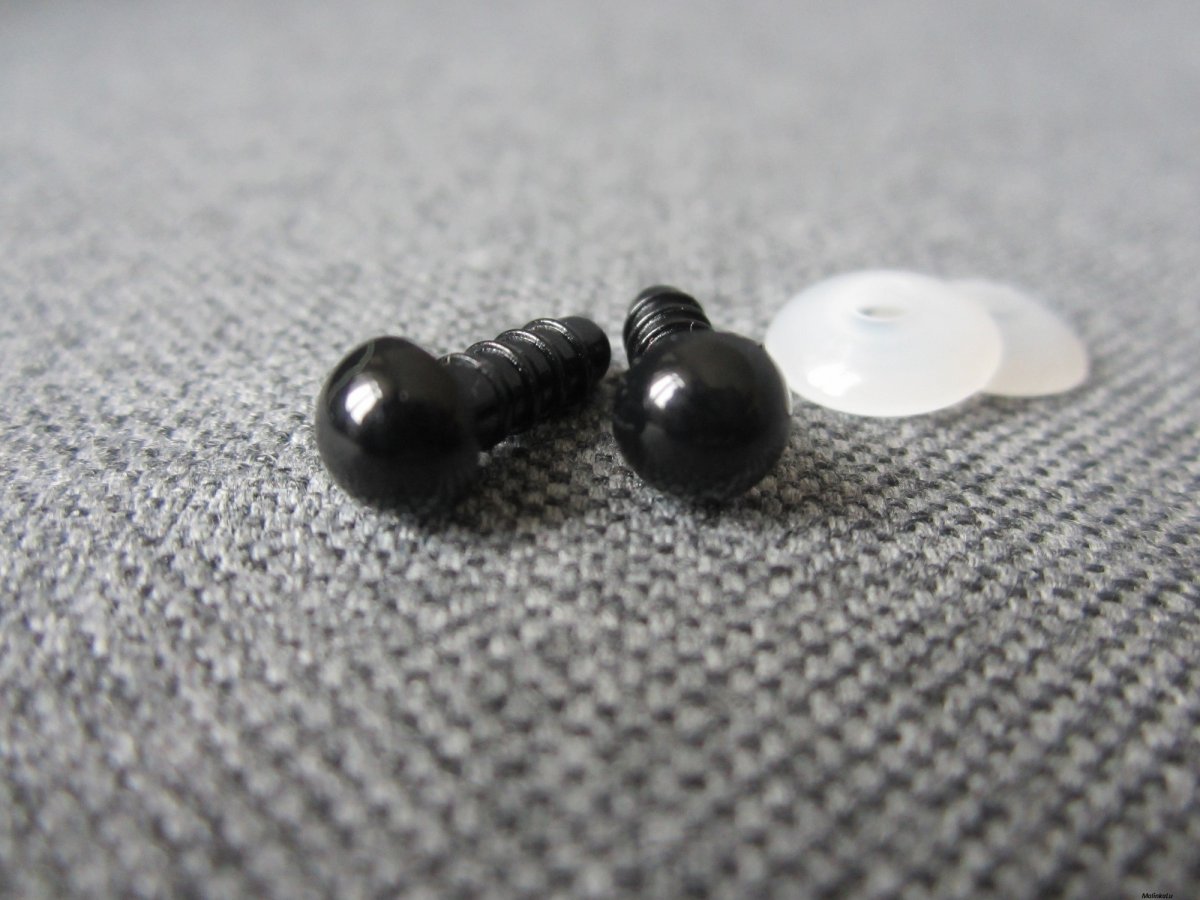 Bezpečnostní oči, černá barva, 6mm 