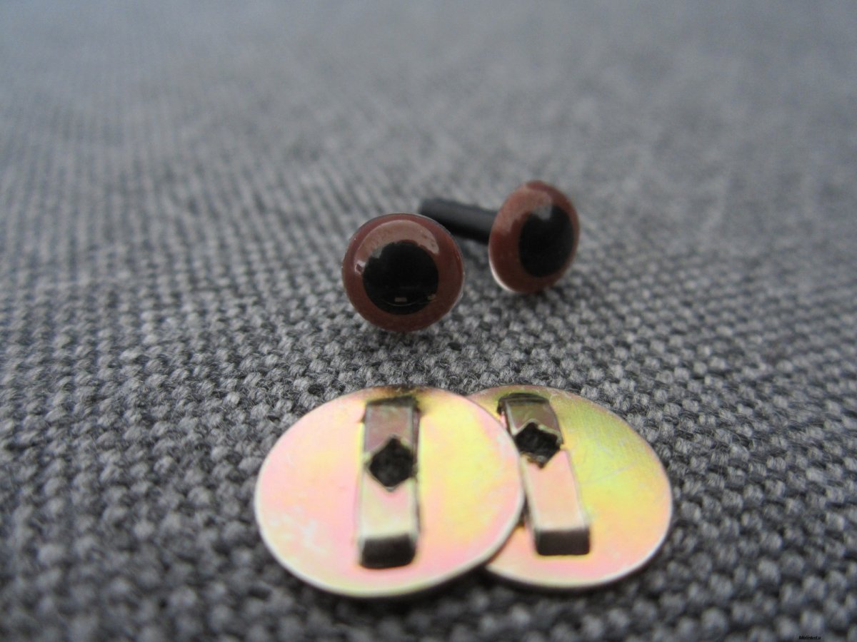 Bezpečnostní oči, hnědá barva, 6mm 