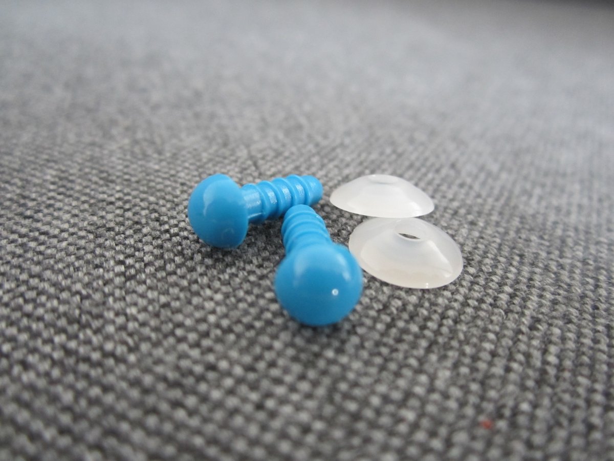 Bezpečnostní oči, modrá barva, 6mm 