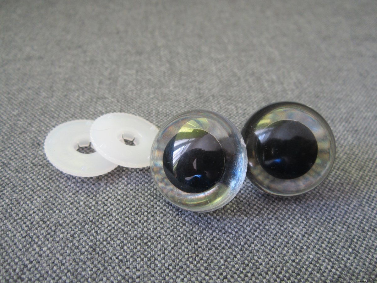 Bezpečnostní oči, čirá barva, 24mm 