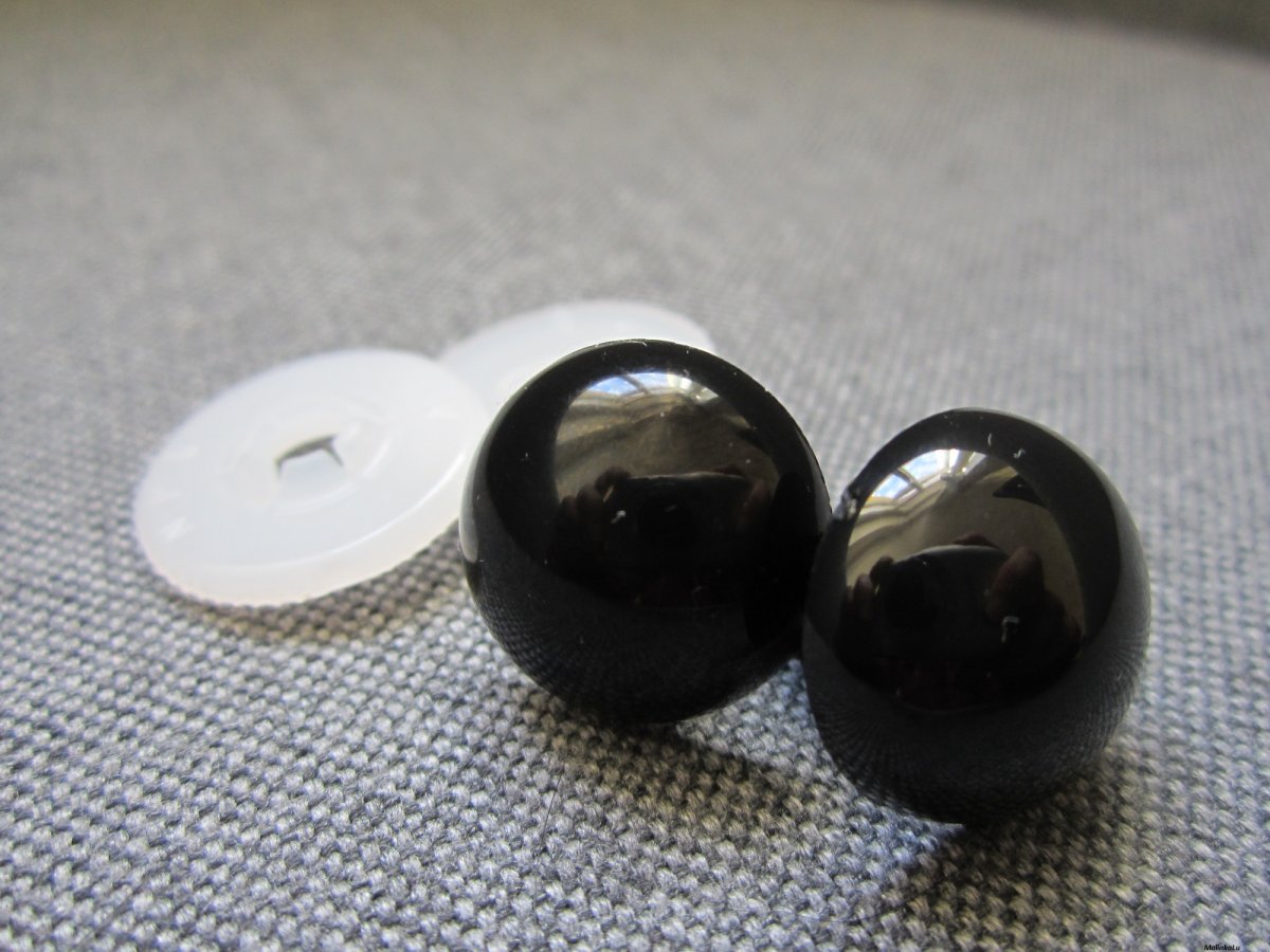 Bezpečnostní oči, černá barva, 18mm 