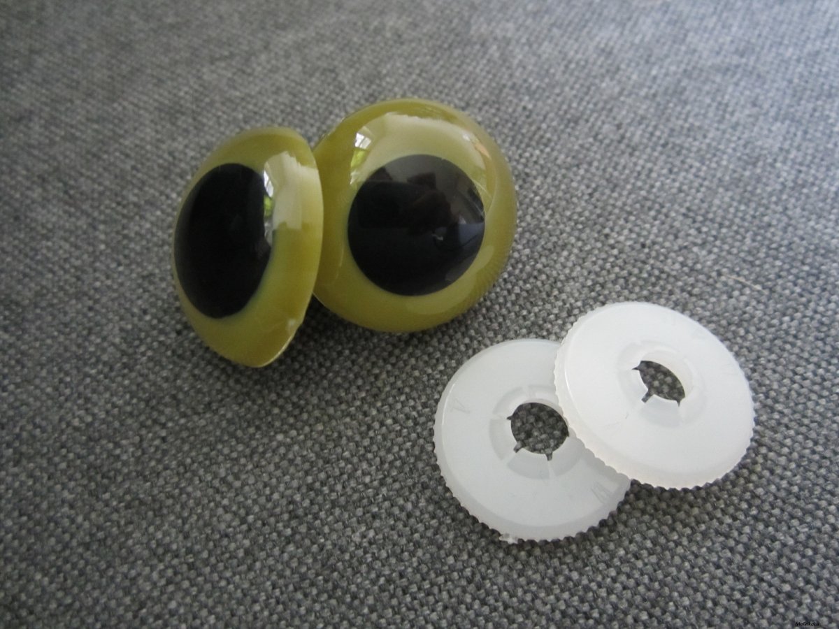 Bezpečnostní oči, zelená barva, 24mm 