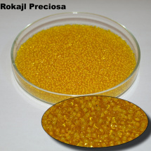 Rokajl Preciosa, 10/0 I-C Crystal/Sunflower Lined