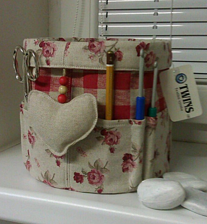 Látkový košík na klubíčka