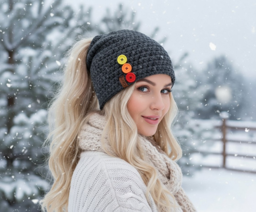 Háčkovaný kulich s otvorem na culík