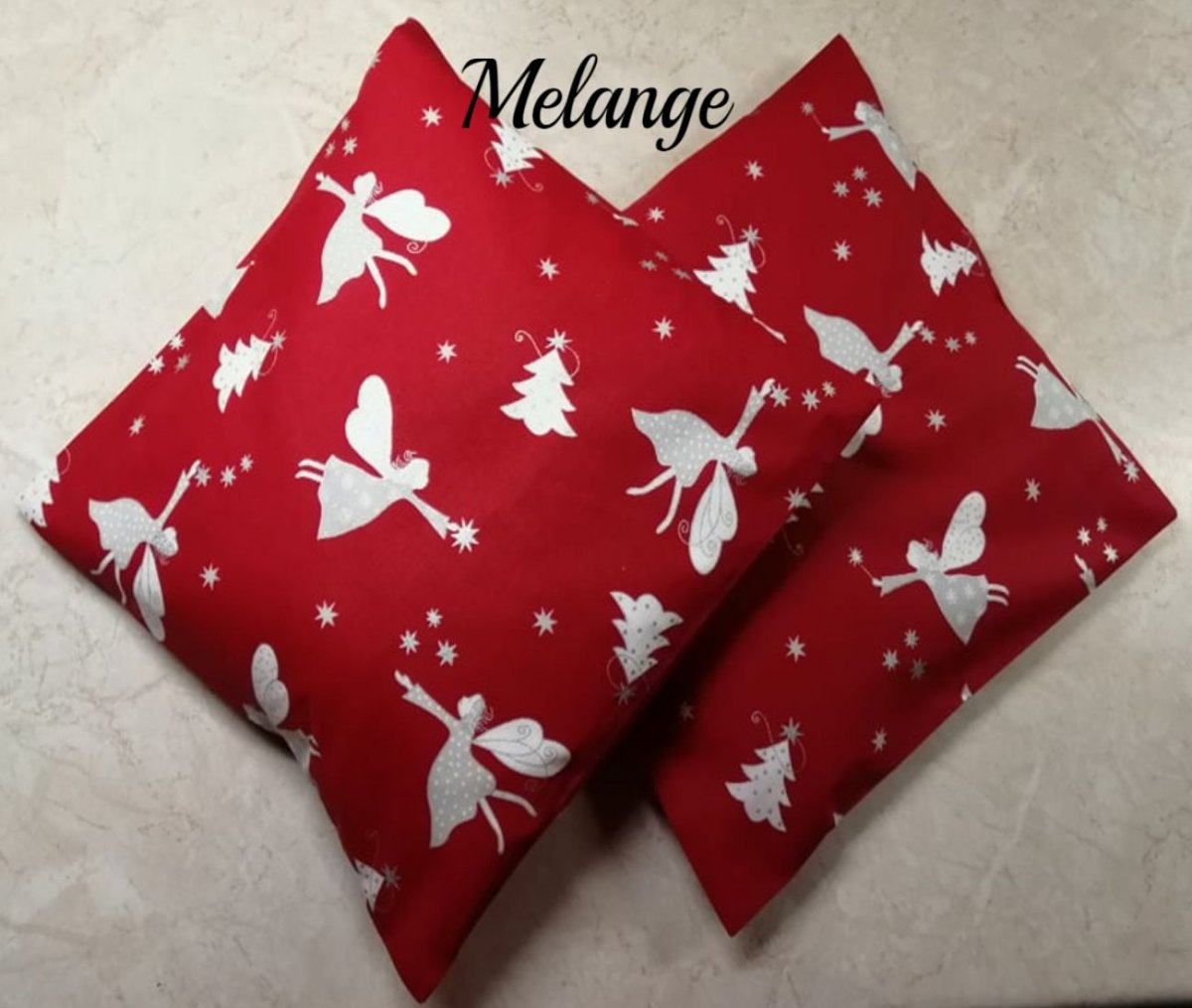 Vánoční andělé -plněný polštářek