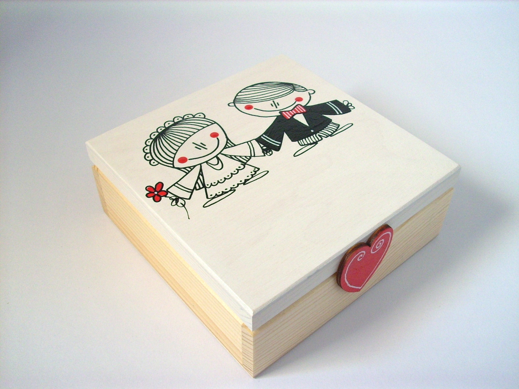 Svatební truhlička se jmény na přání... no.397