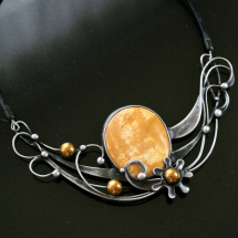    Velký náhrdelník - jaspis mookait
