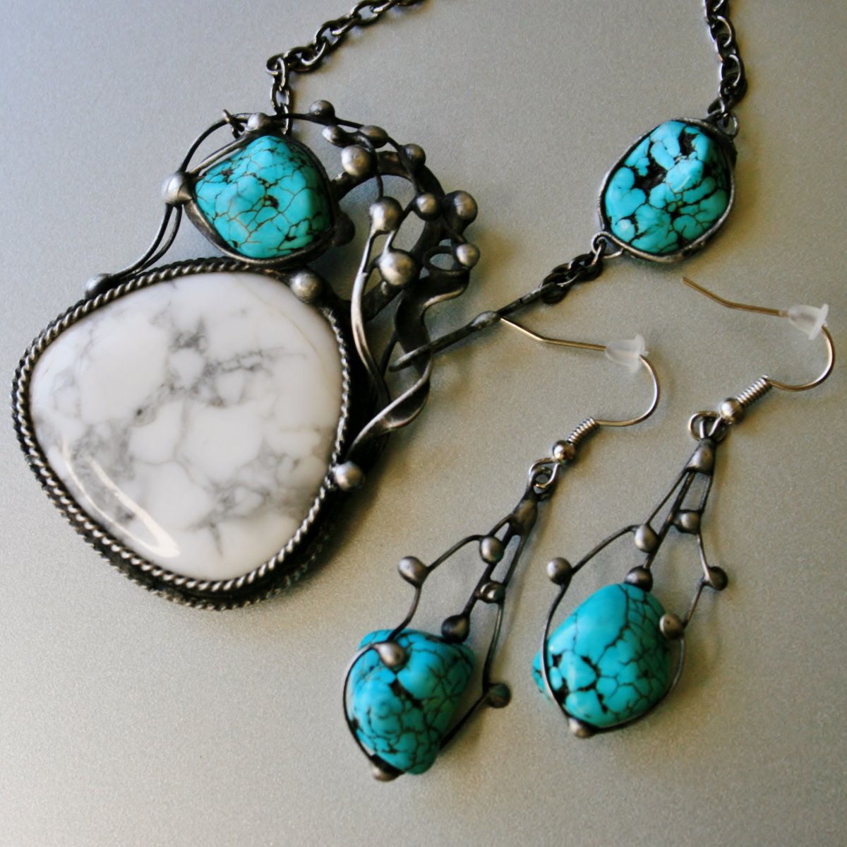 Souprava - magnezit, tyrkys